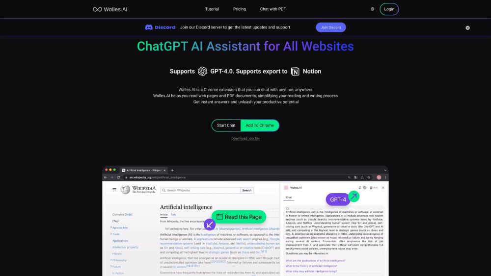 Walles.AI: Instant Browser Insights & PDF Analysis Tool