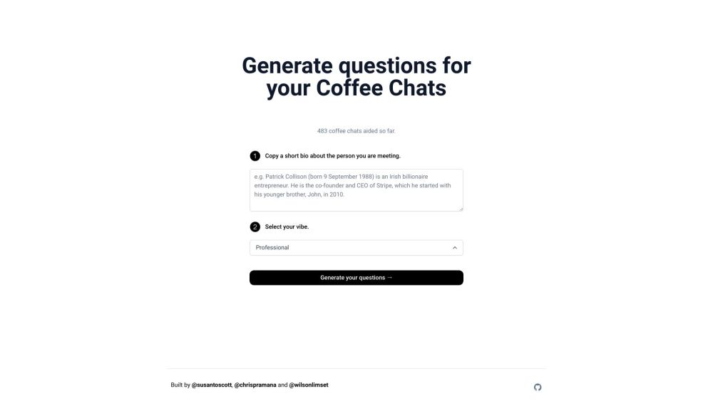 Podcast & Coffee Chat AI: Generate Questions, Spark Conversations