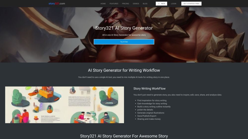 Story321 AI Story Generator : Craft Incredible Stories Effortlessly