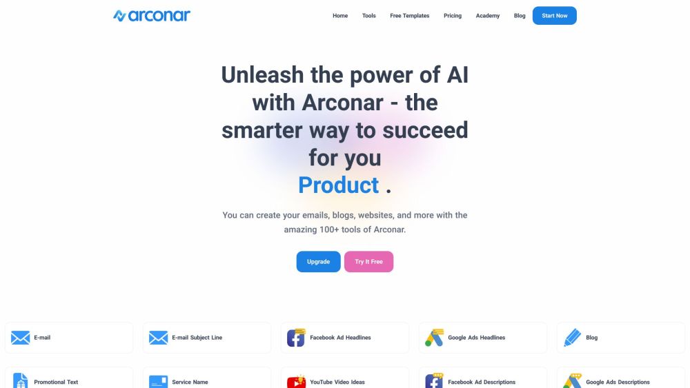Arconar: AI Tools, Email Marketing, Content Writing, Multilingual Support