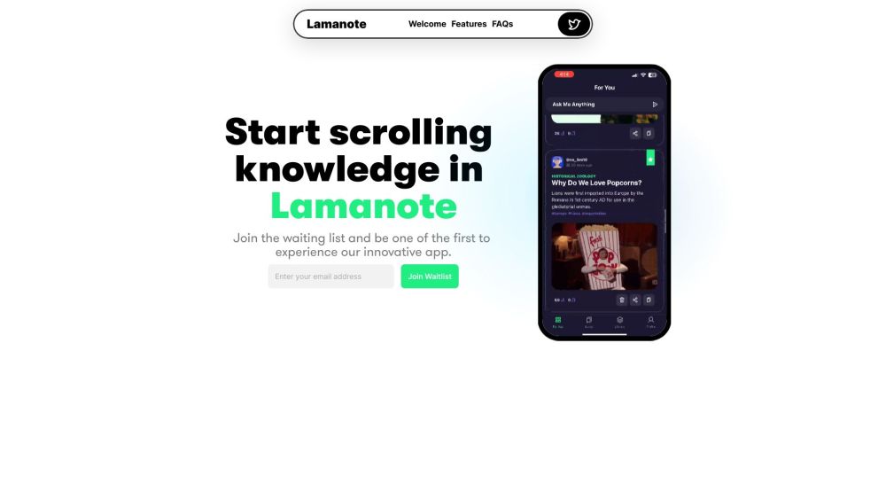 Lamanote: AI Learning & Social Media Fusion – Instant Answers & Curiosity Feed