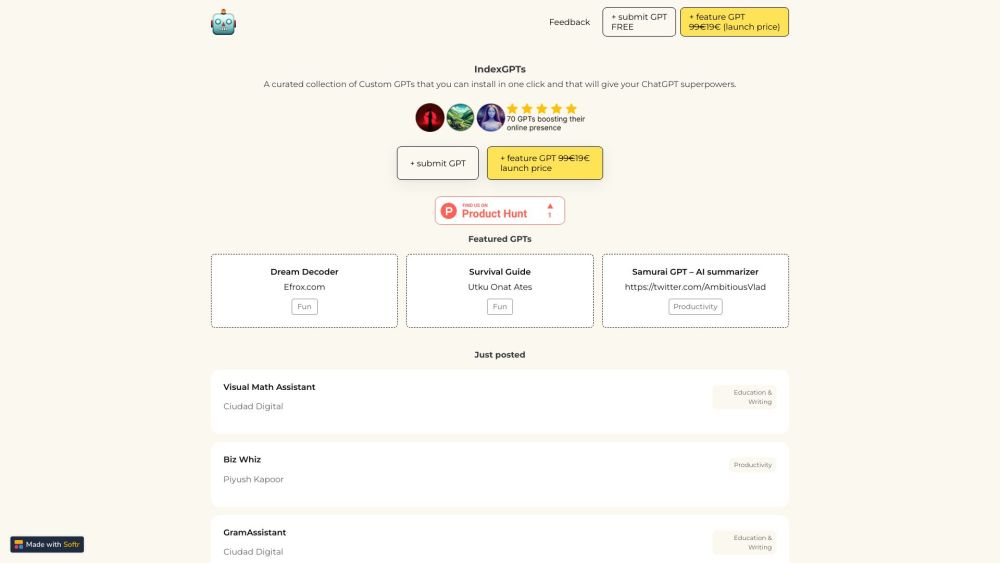 IndexGPTs: Custom ChatGPT Solutions Made Easy
