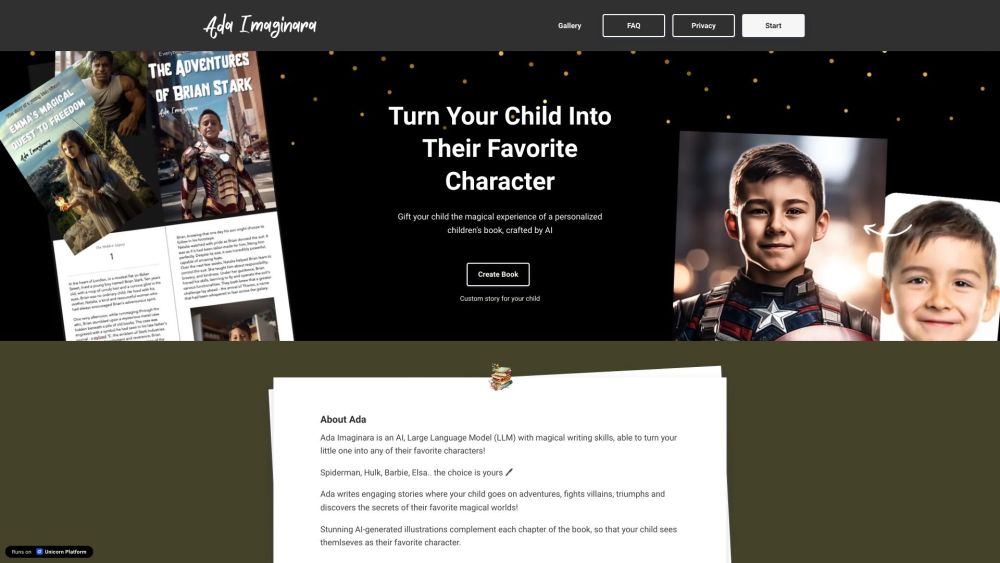 Ada Imaginara: AI Creates Custom Kids' Books With Magic And Fun
