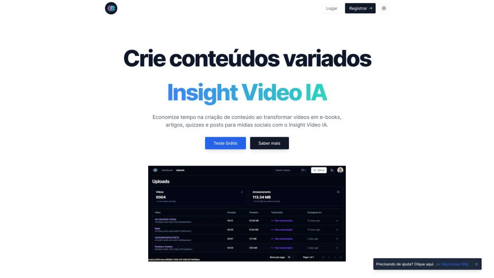 Insight Video IA: Repurpose Videos, Create E-books, Articles, Quizzes, Social Posts