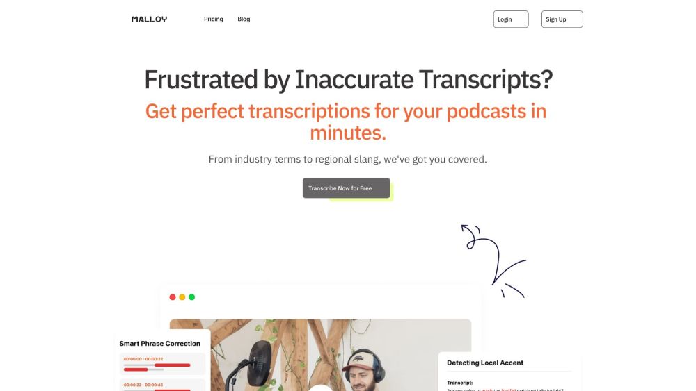 Malloy: Rapid, Flawless AI Video Transcription Solution