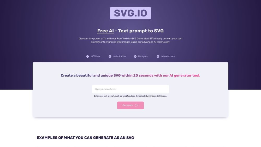 Free AI Text to SVG: Instant, Crisp & Scalable SVG Images