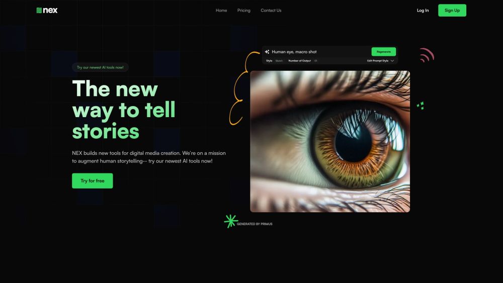 NEX : AI-Powered Tools, Visual Storytelling, Craft Narratives
