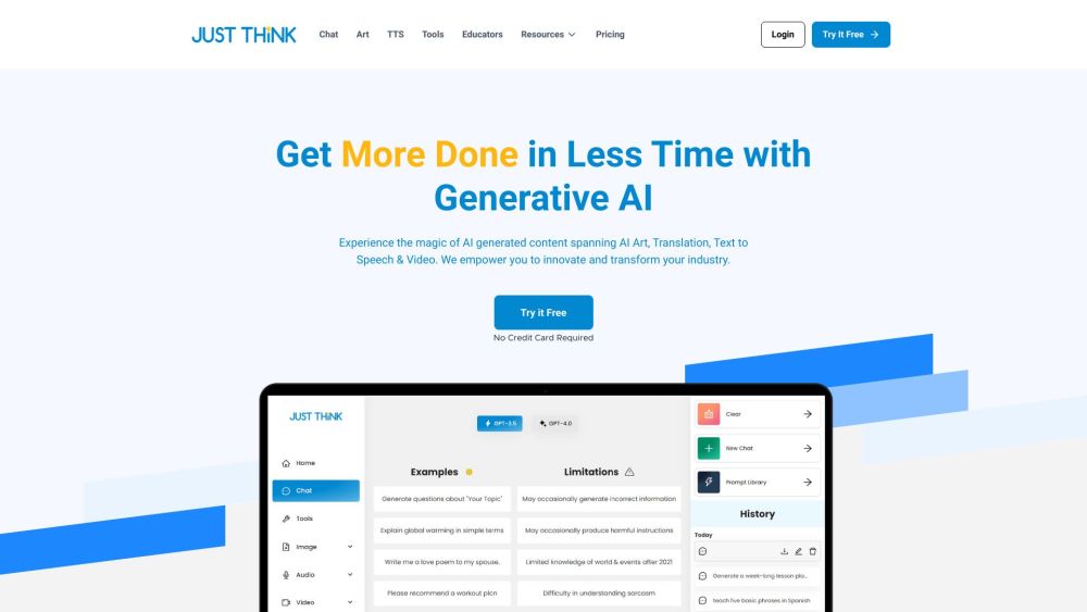 Just Think: AI Toolkit for Educators & Entrepreneurs to Innovate Easily