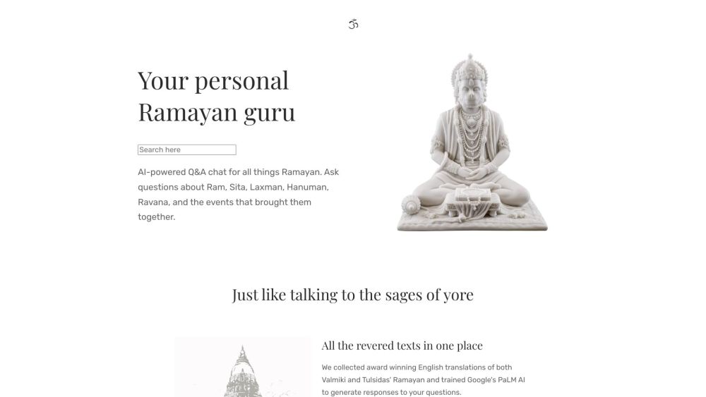 Generative AI Chat: Ramayana in English with AI Insights