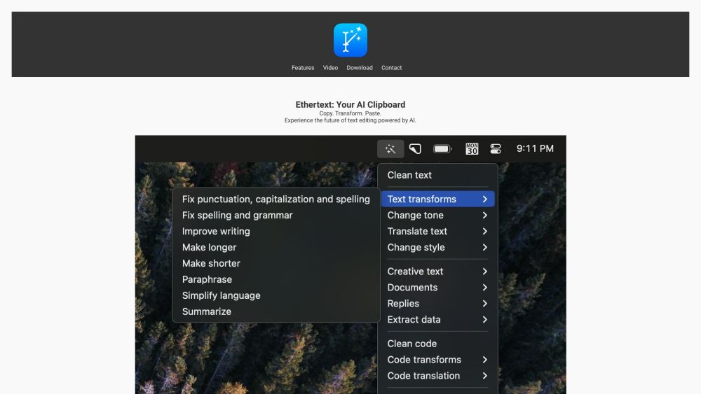 Ethertext: Transform Text, Debug Code, Translate – Smart Clipboard