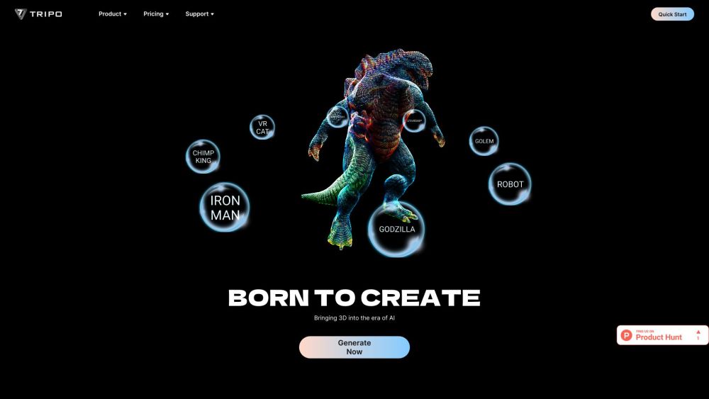 Tripo 3D : Instant 3D Assets from Any Image, Fast & Accurate