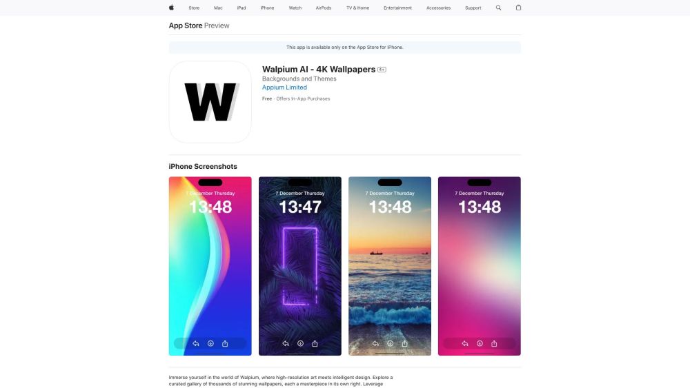Walpium: AI-Powered Wallpapers, Instant & Personalized Downloads