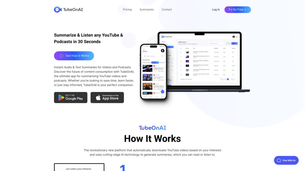TubeOnAI: Auto YouTube Downloads & AI-Generated Summaries