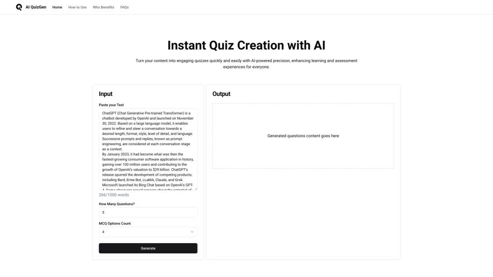 AIQuizGen: AI-Driven Quizzes for Learning & Assessment