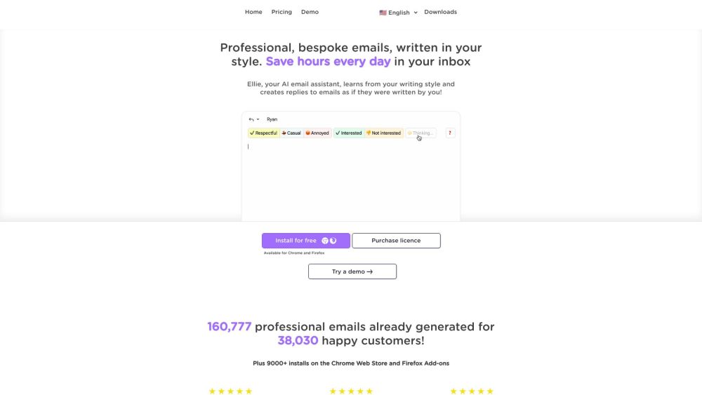 Ellie: AI Email Assistant Learns Your Style & Replies Automatically