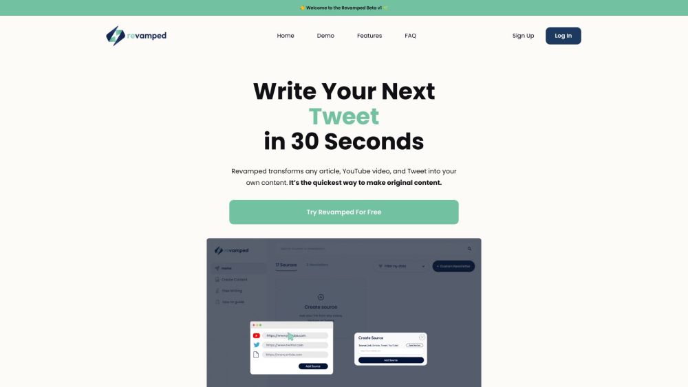 Revamped: Transform Articles, Videos, Tweets : Effortless Unique Content Creation