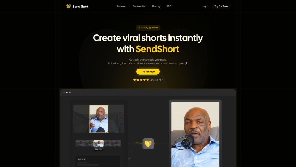SendShort: AI Turns Long Videos Into Viral Shorts For More Engagement🚀