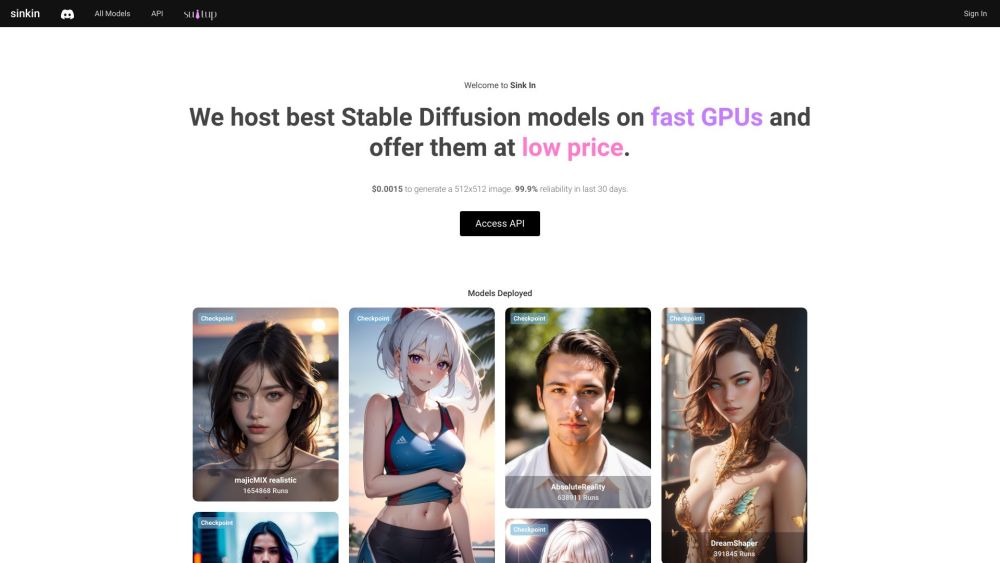 Sink In: Stable Diffusion Models, Fast APIs, Reliable Infra