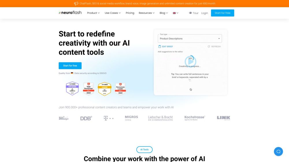 Neuroflash: AI Text & Image Tool, Transform Ideas, Boost Creativity