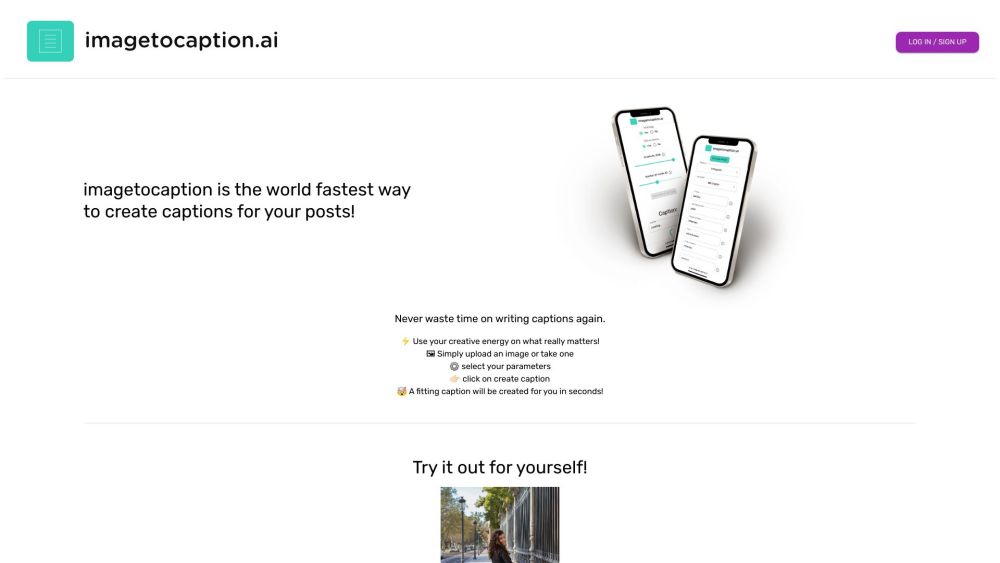 Imagetocaption.ai : Fastest Captions for Posts in Seconds