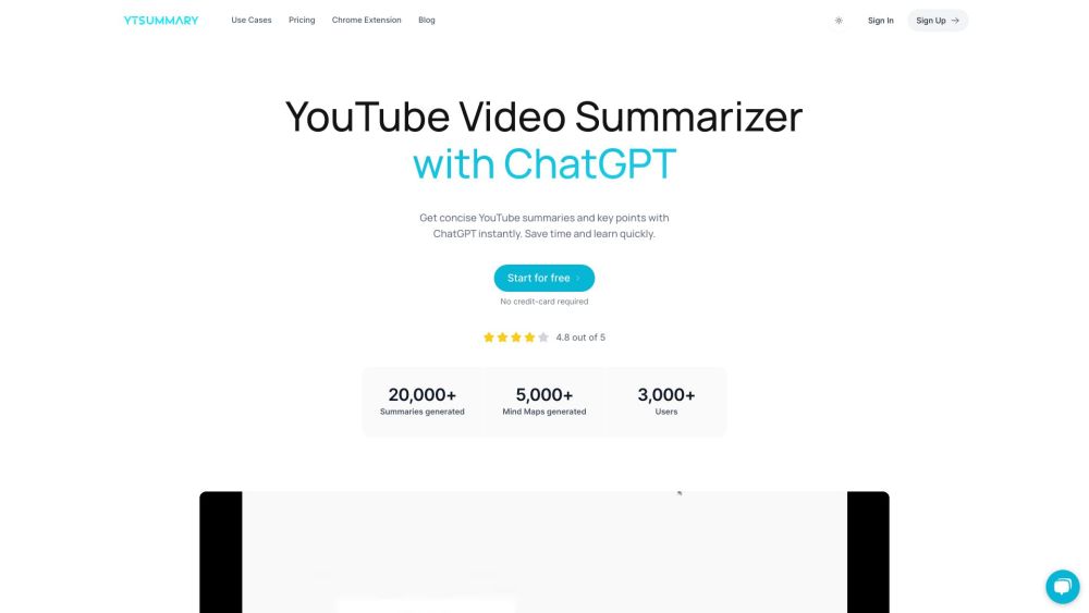 YTSummary: AI Video Summarizer, ChatGPT, Save Time, Grasp Key Points