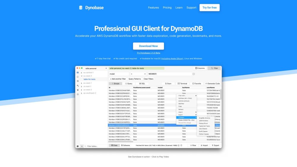 Dynobase: Advanced DynamoDB GUI — Intuitive & Powerful Tool