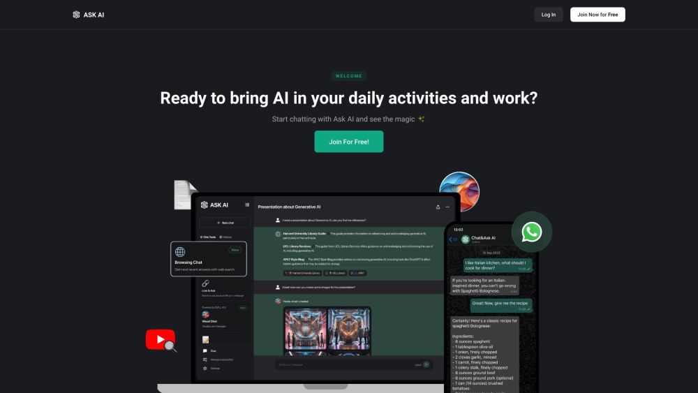 Ask AI: Instant Answers & Smart Writing with AI Chatbot