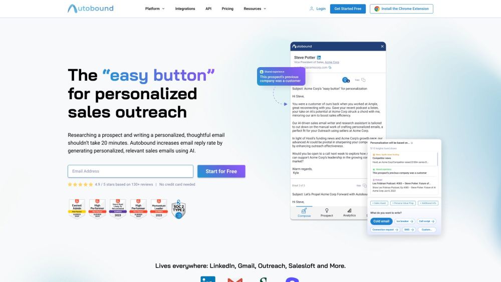 Autobound.ai: AI Outreach, Hyper-Personalized Sales Emails