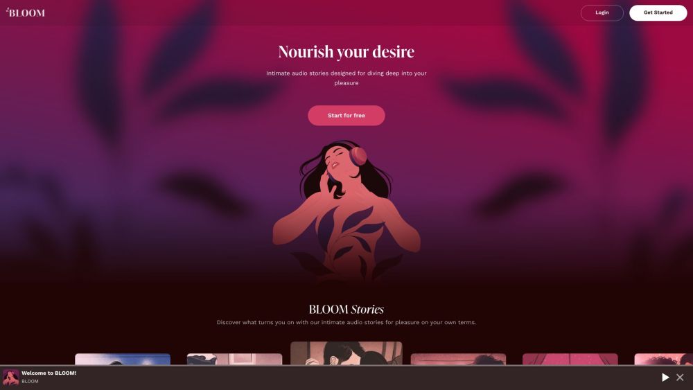 BLOOM: Sensual Wellness, Intimate Audio, Self-Exploration