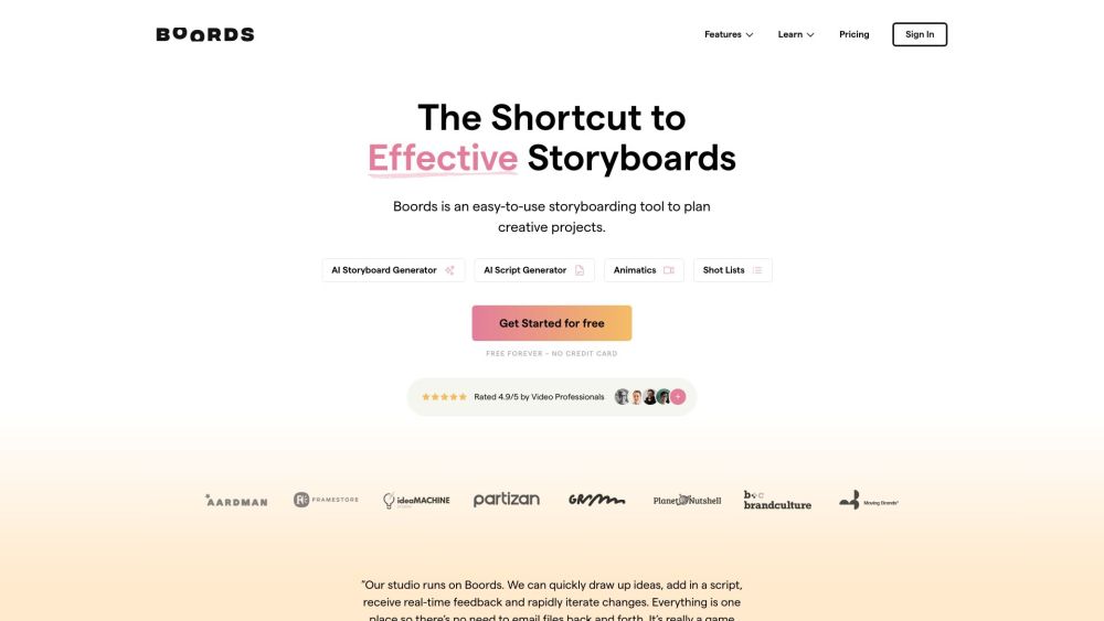 Boords: Simplify Planning, Intuitive Storyboarding, Effortless Organization
