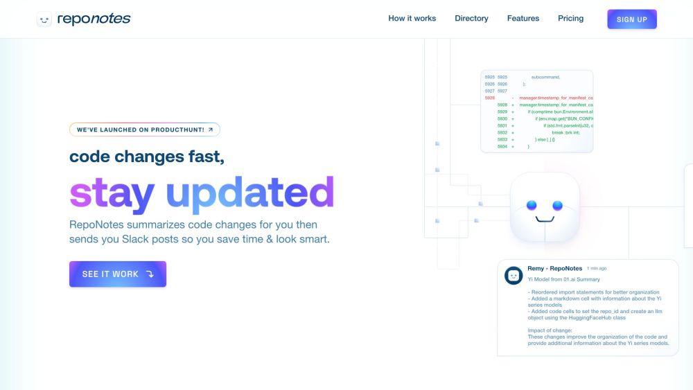 RepoNotes: Summarizes Code, Sends Slack Updates, Saves Time