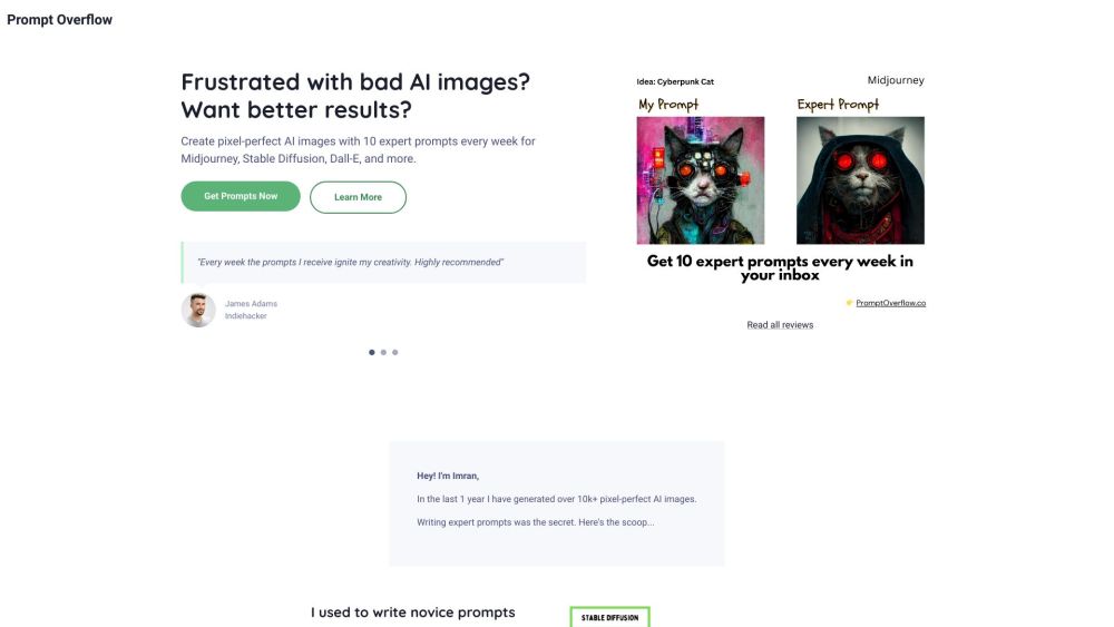 Prompt Overflow: Weekly AI Image Prompts by Experts in Your Inbox : Unlock 10 Expert Prompts Weekly for Endless Creativity