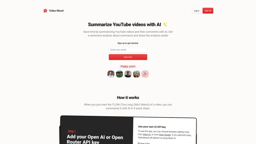 Video Mood : BYOK AI Summarizer, Save Time, Extract Insights