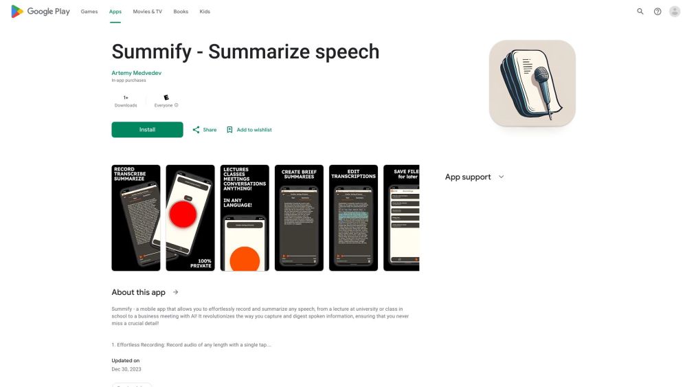 Summify: AI Records & Summarizes Speeches From Lectures Or Meetings