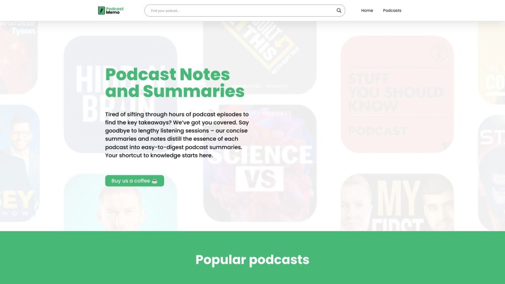 PodcastMemo: Efficient Learning with Top Podcast Summaries