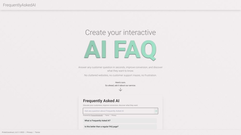 FrequentlyAskedAI: Smart FAQs, Instant Answers, Boost Conversions