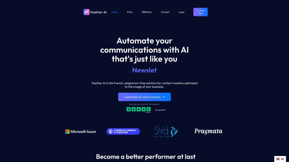 Feather AI: SEO Blog Posts, Social Media Content, AI Chatbot