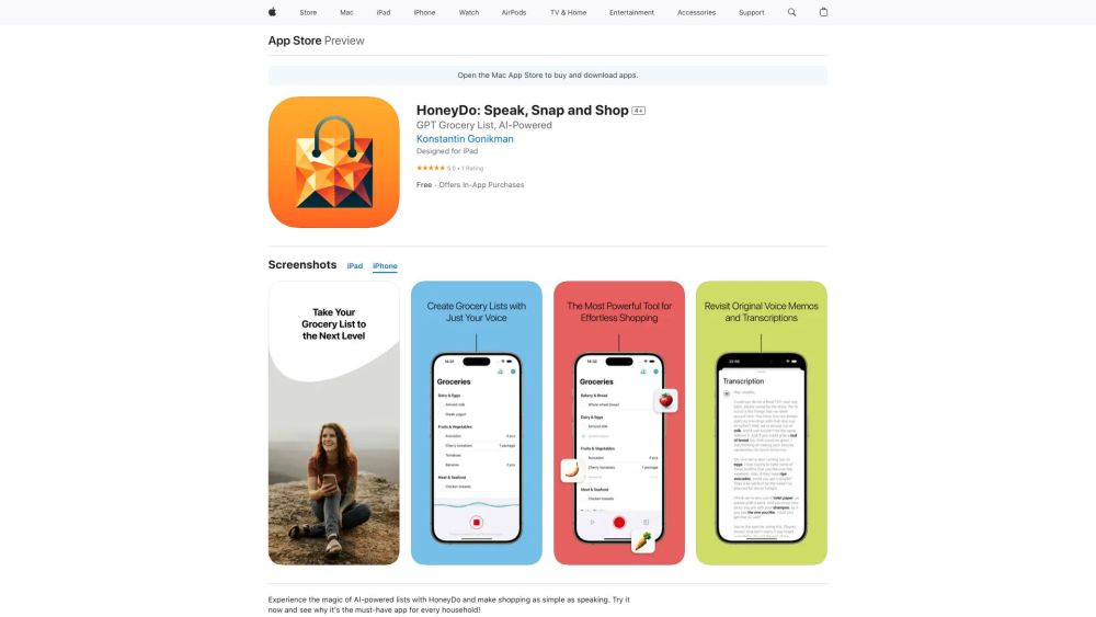 HoneyDo: Voice Lists & AI Pic-to-Pick for Smarter Shopping