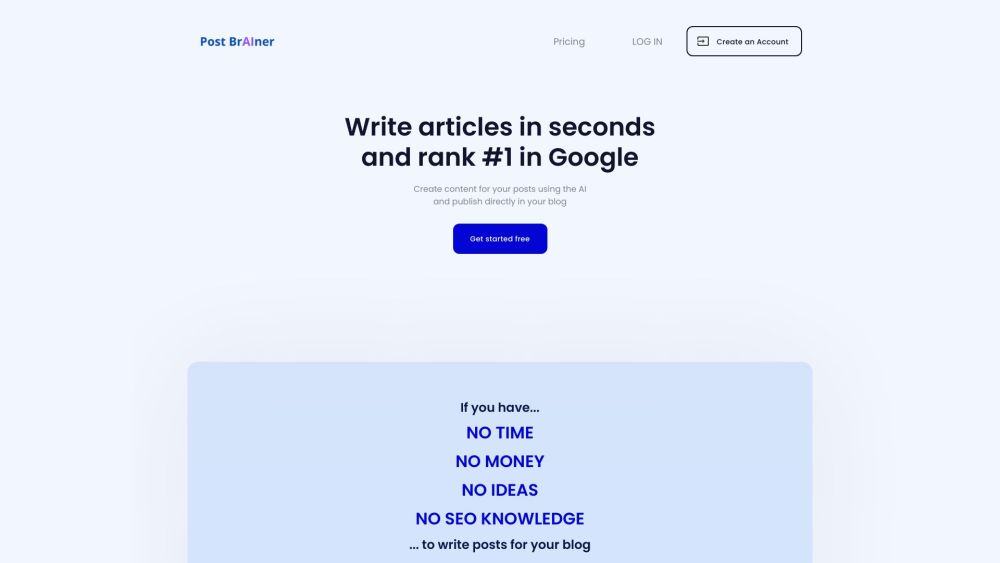 Post BrAIner: AI-Generated SEO Content for WordPress Blogs