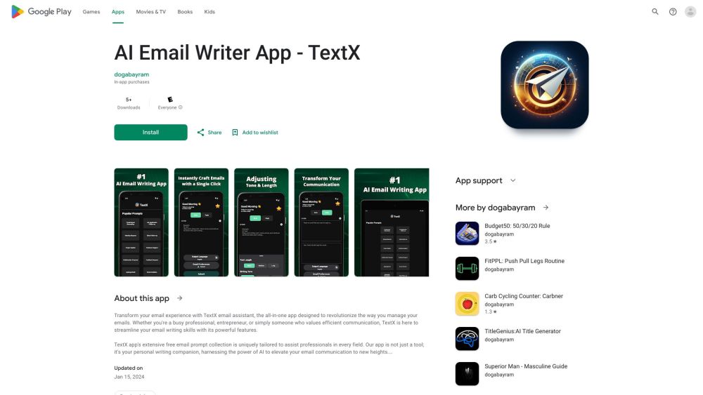TextX Email Assistant: AI-Powered Email Crafting Tool