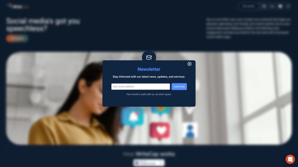 WriteCap: AI-Powered Caption Generator for Unique Social Media Content