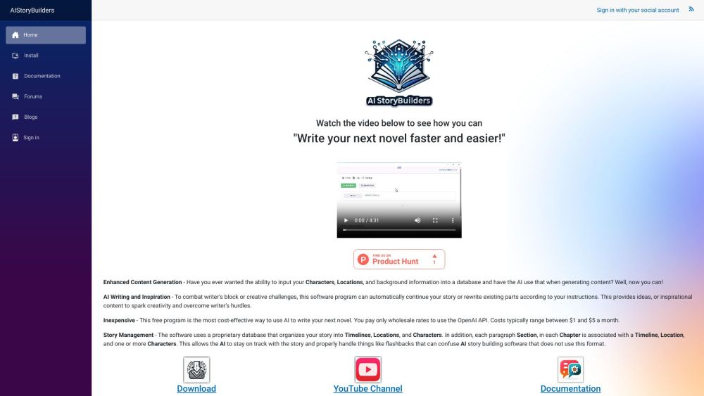 AIStoryBuilders: AI-Driven Ideas, Story Enhancement, Effortless Writing