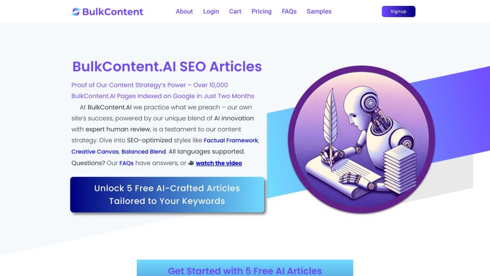 BulkContent.AI: AI-Driven SEO Content Creation Tools