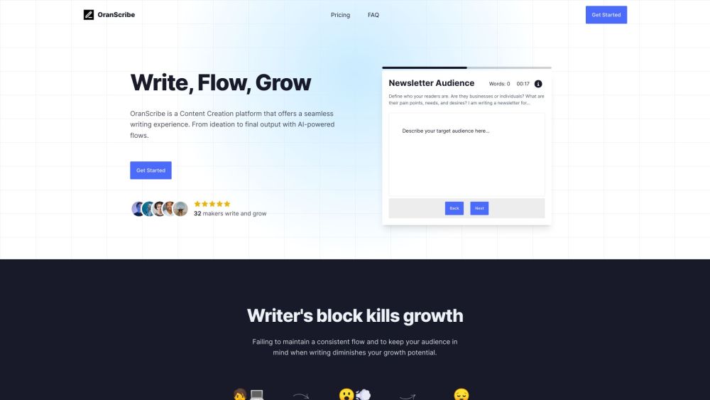 OranScribe: AI-Powered Writing, Seamless Ideation, Polished Output
