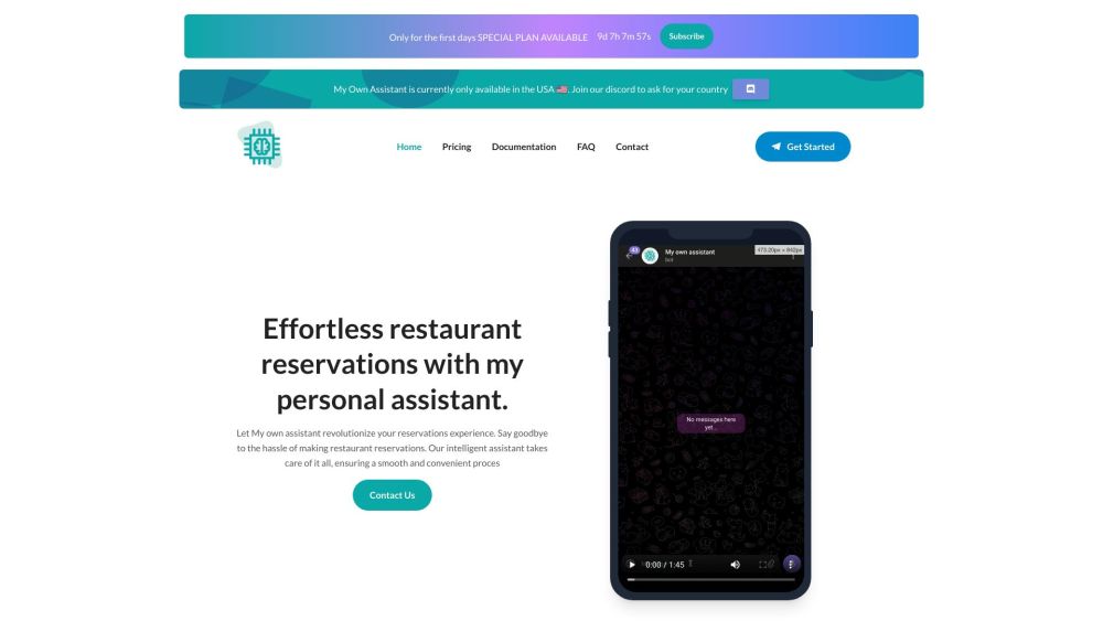 My Own Assistant: AI-Driven Reservations, Chat Support & Reminders