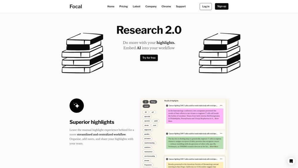 Focal: AI-Powered Reading, Ad-Free Access, Summarize & Elevate Research