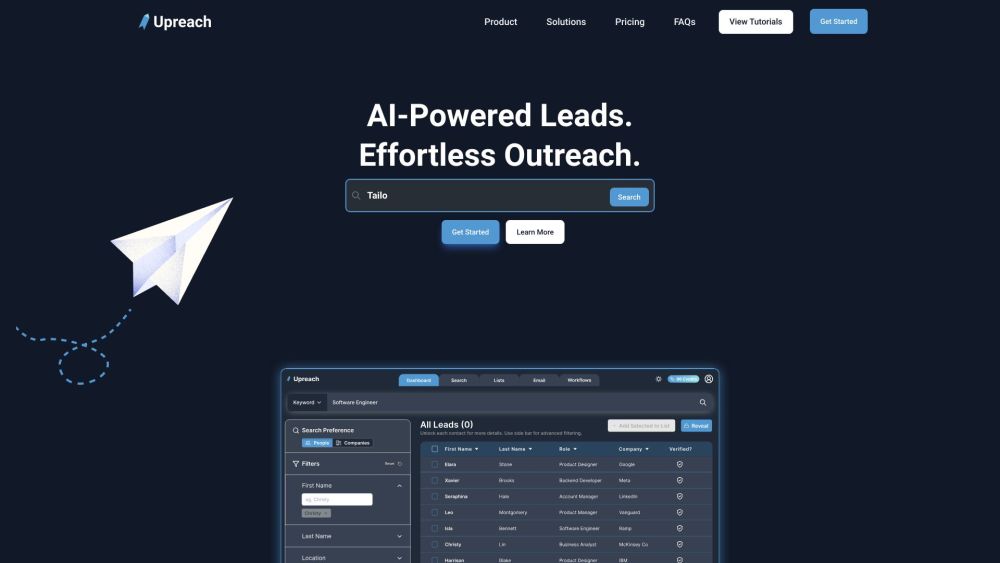 Upreach: AI-Powered Lead Gen & Outreach Automation Tool