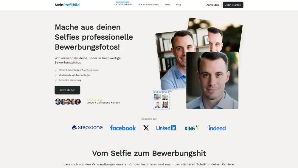 MeinProfilbild : AI Headshots from Selfies in Seconds