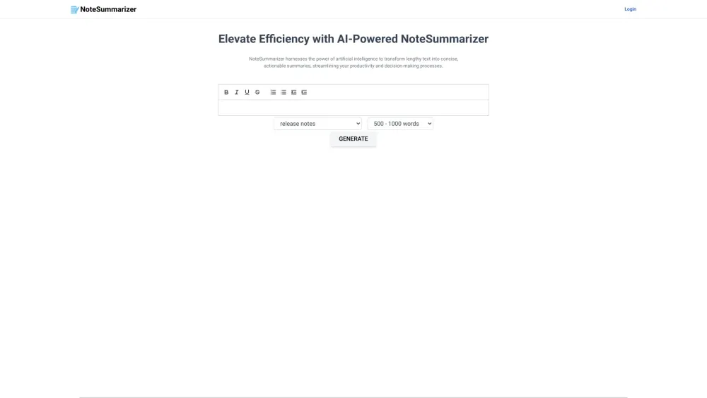 NoteSummarizer: AI-Powered, Concise Summaries, Boost Productivity