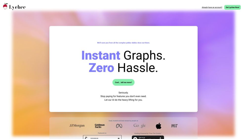Lychee : No Spreadsheets, Fast Insights & Visualization